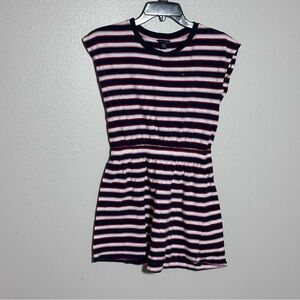 Tommy Hilfiger Girl Kids Striped Blue/Red Dress Size L (12/14).